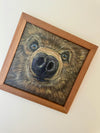 Big Baloo Bear Animal Art on Reclaimed Wood