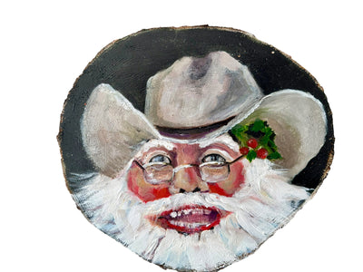 Cowboy Claus Acrylic Painting