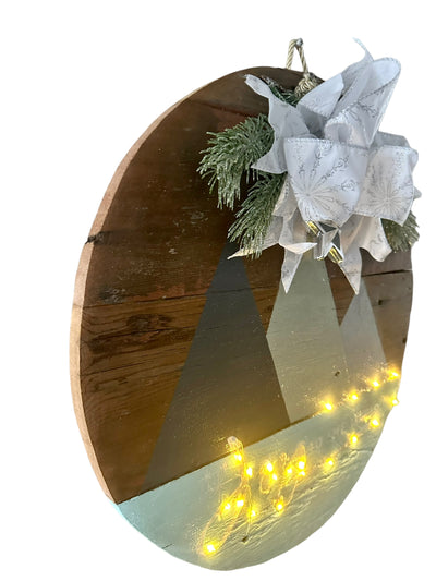 Joy To The World Reclaimed Wood Hanging Round