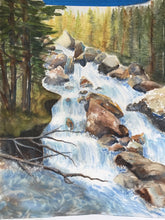 Load image into Gallery viewer, Mountain Falls Original Art Print Greeting Card
