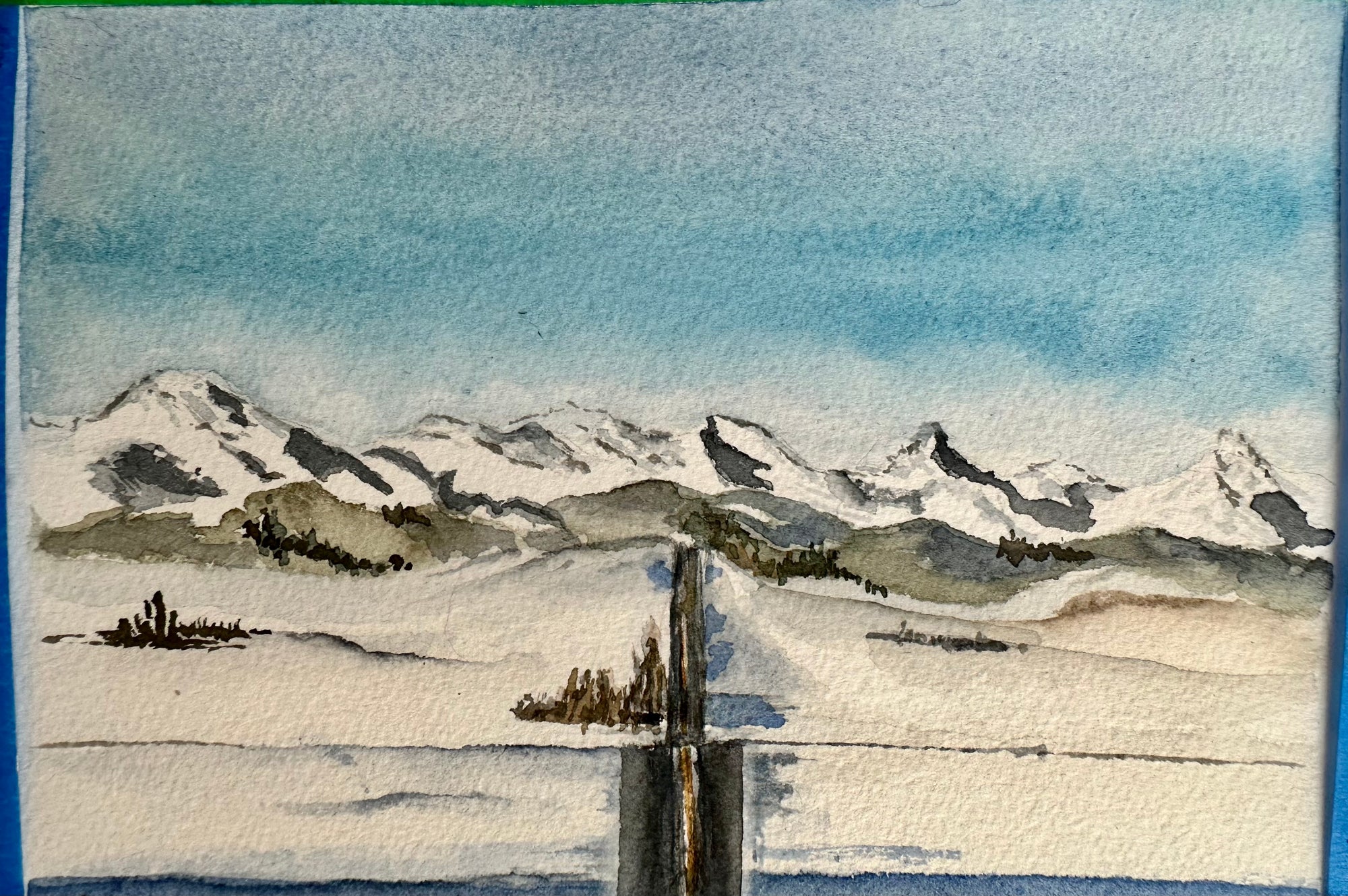 Highway 549 Hilltop Vista Print Greeting Card