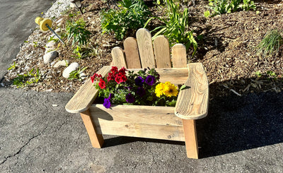 Reclaimed Wood Muskoka Chair Planter