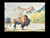Mountain Bison Beauty Original Art Print Greeting Card