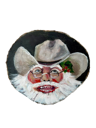 Cowboy Claus Acrylic Painting