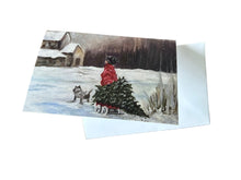 Load image into Gallery viewer, Bringing Joy Home Art Print Greeting Card
