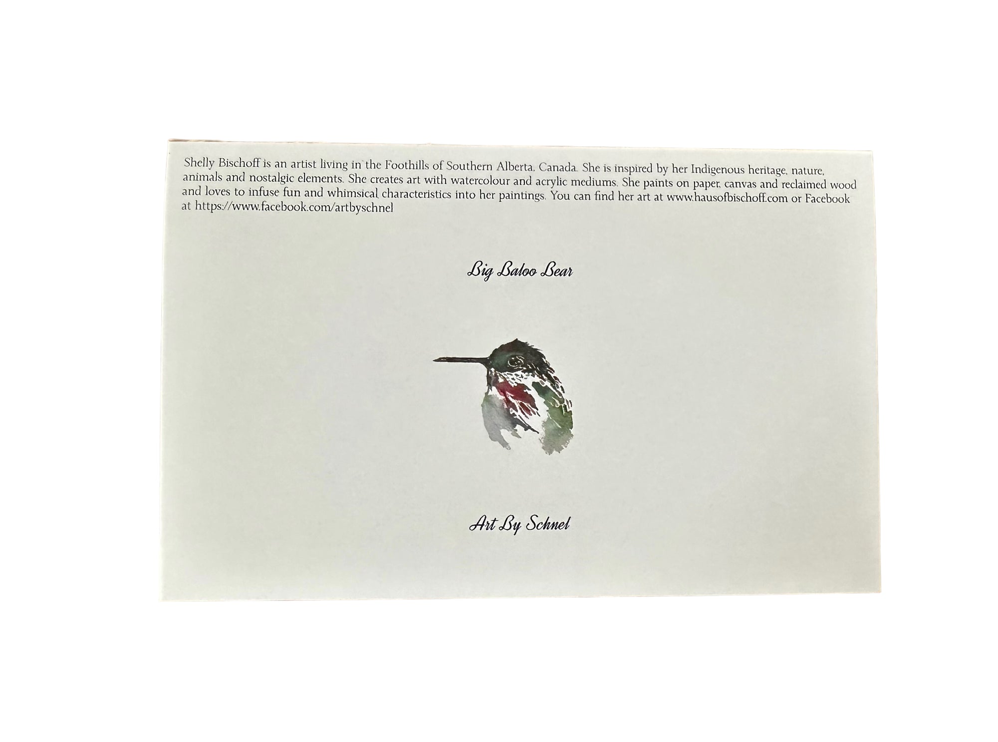 Big Baloo Bear Print Greeting Card