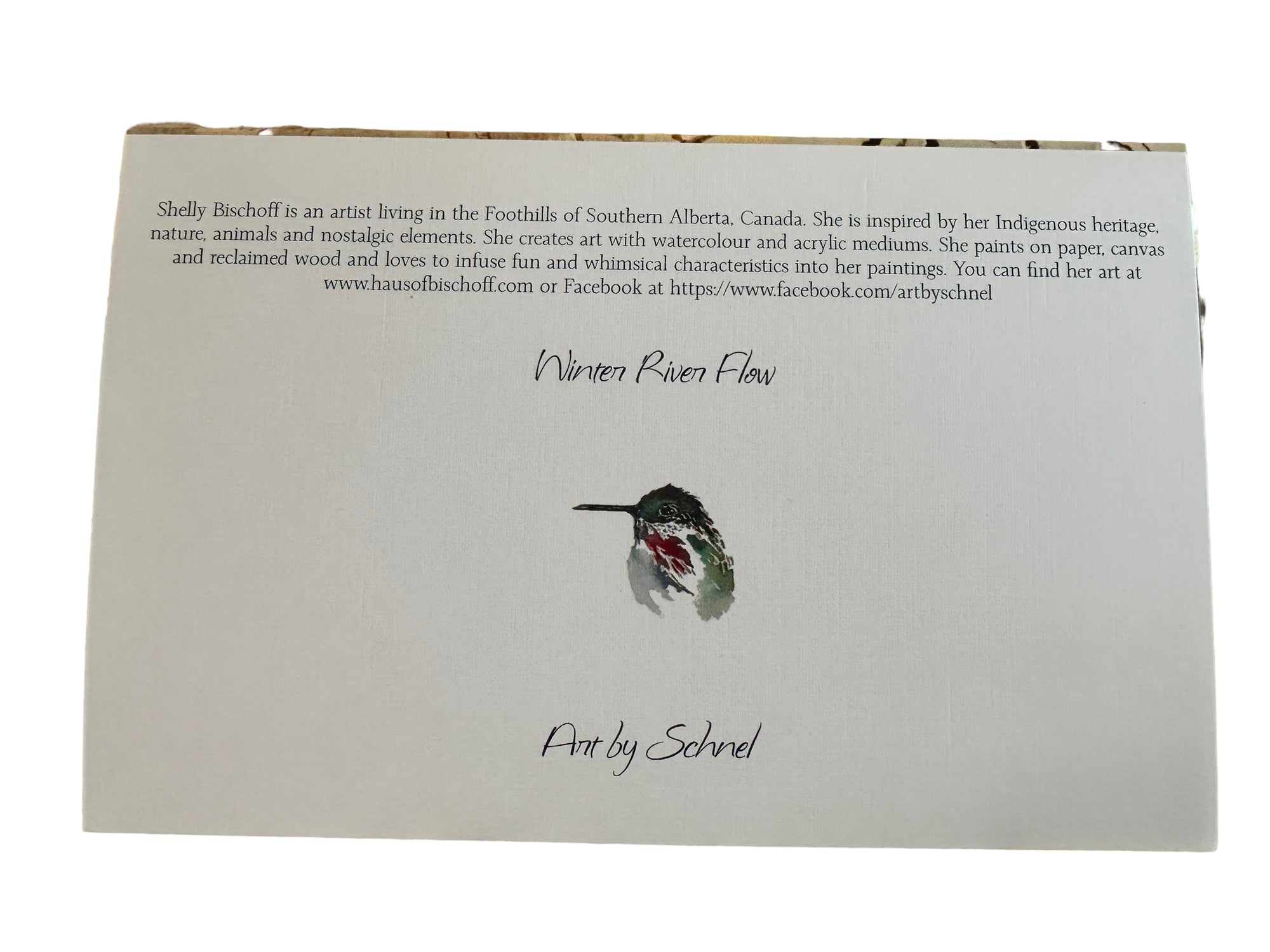 Winter River Flow Print Greeting Card