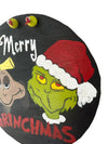 Grinch and Max Reclaimed Wood Hanging Round