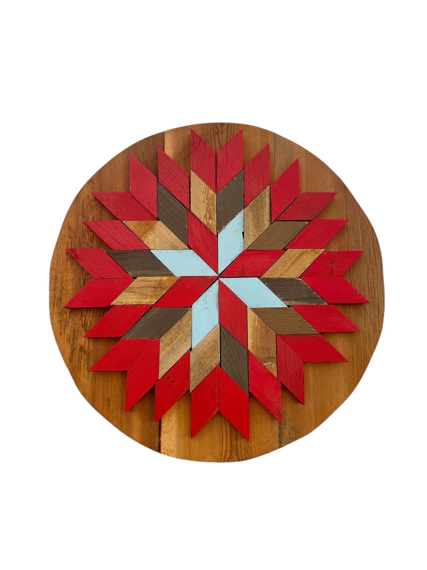 Reclaimed Wood Star Round