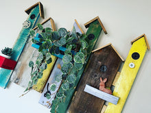 Load image into Gallery viewer, Faux Birdhouse Wood Hanger

