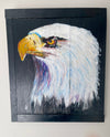 Original Animal Art Eagle Painting on Reclaimed Wood