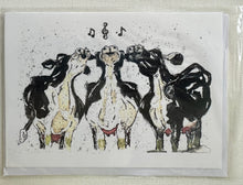 Load image into Gallery viewer, Cow Choir Original Art Print Greeting Card
