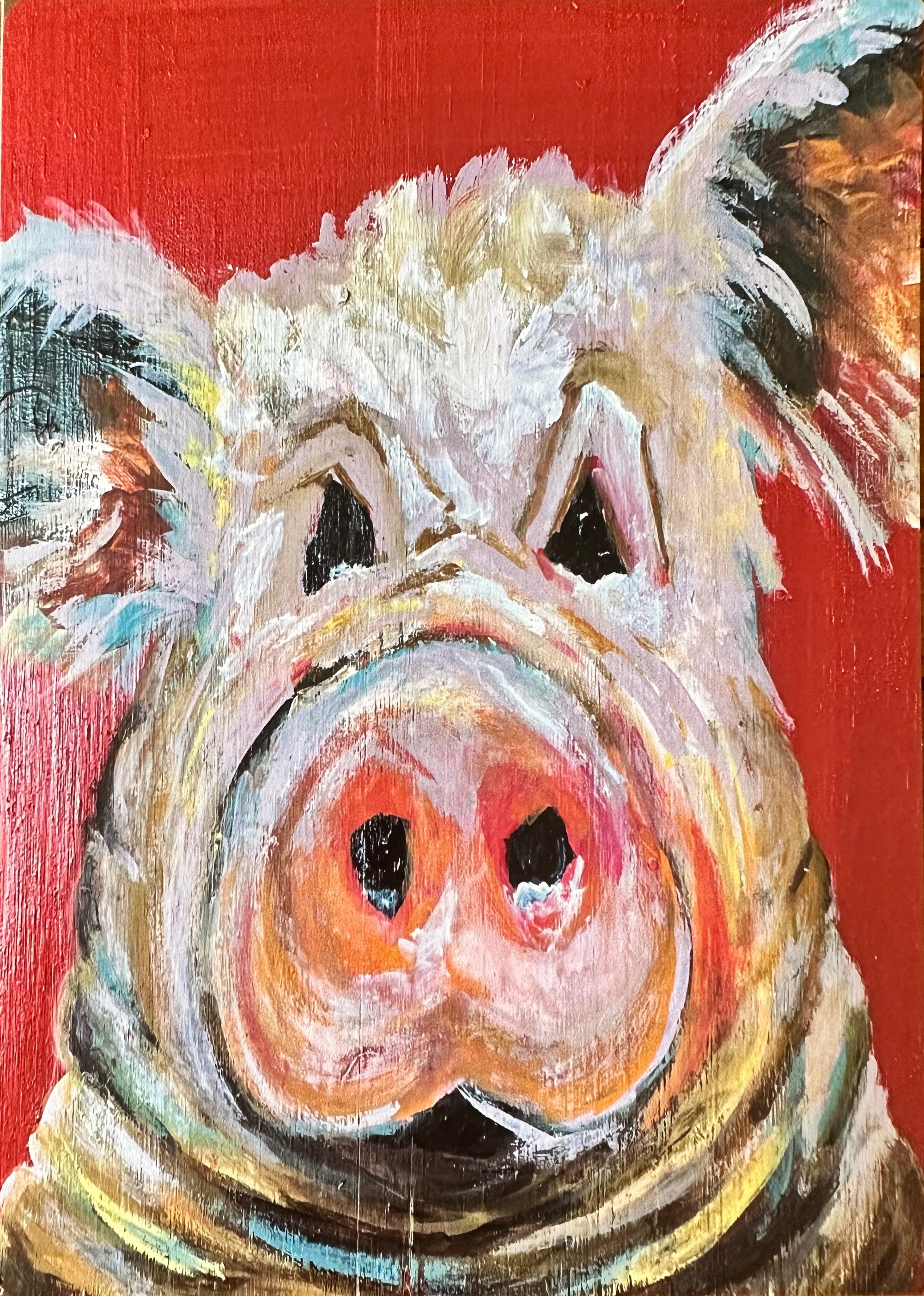 Ollie the Oinker Print Greeting Card