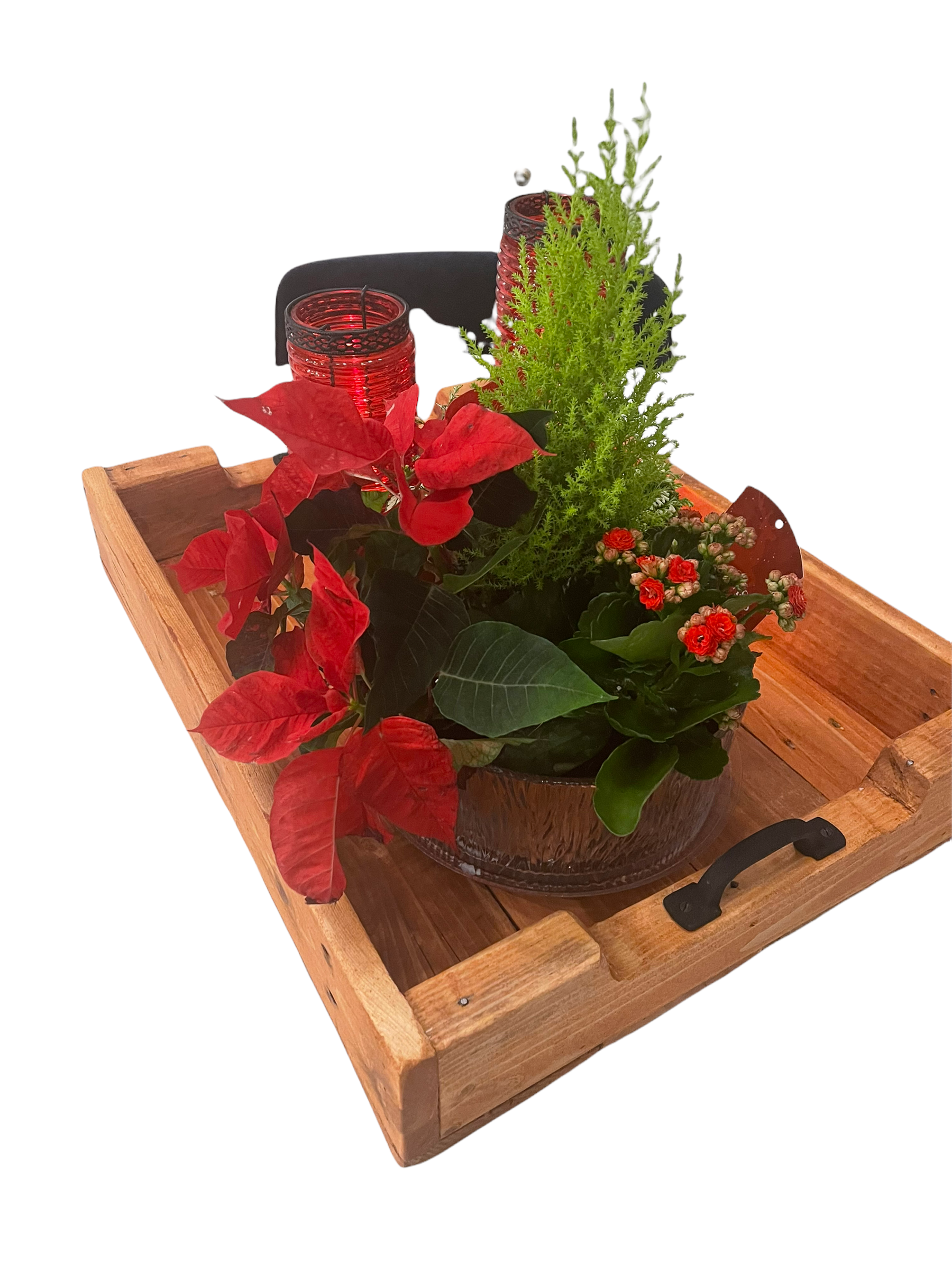 Monogrammed Reclaimed Wood Serving Tray