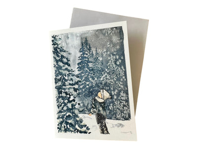Winter Wonder Blank Original Art Greeting Card
