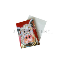 Load image into Gallery viewer, Ollie the Oinker Original Art Greeting Card
