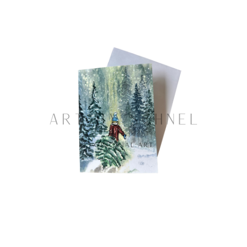 Treasured Tree Print Greeting Card
